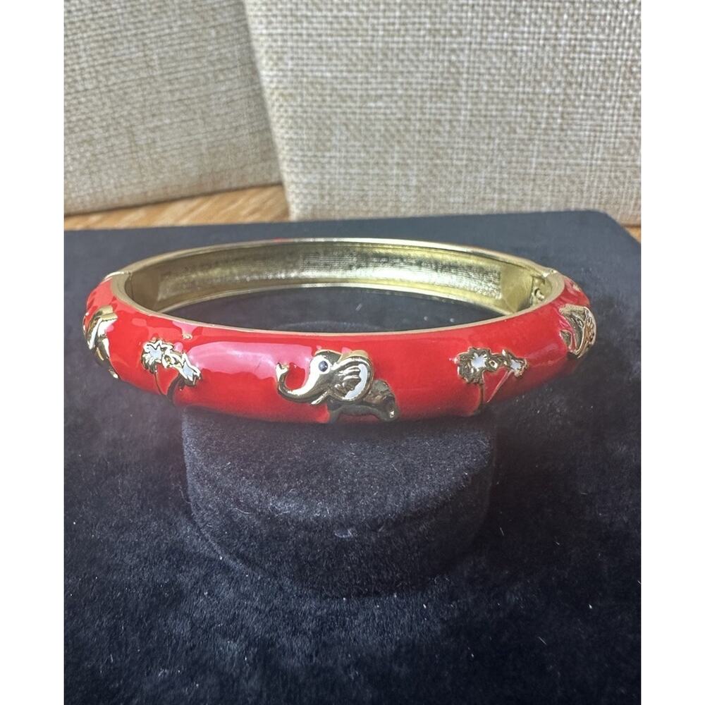 Sequin Nordstrom Multicolor Gold Tone Statement Enamel Bangle Bracelet # 336